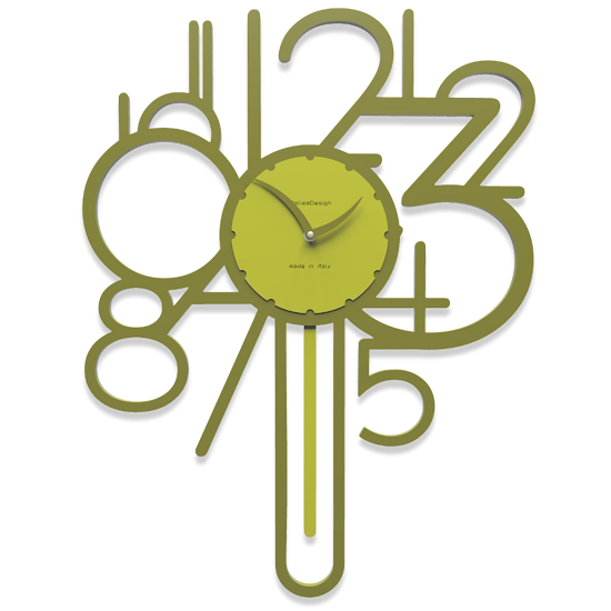 Callea design joseph orologio a pendolo da parete moderno legno verde oliva