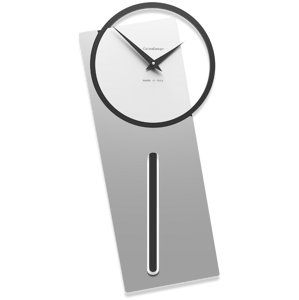 Orologio a pendolo moderno da parete callea design sherlock legno colore alluminio