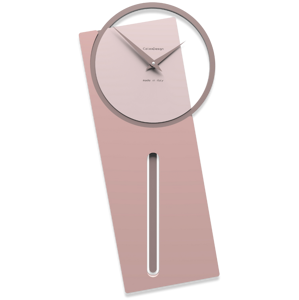 Orologio a pendolo moderno da parete callea design sherlock legno rosa antico