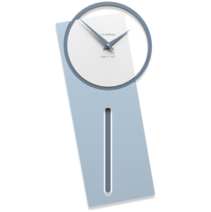 Callea design orologio a pendolo moderno da parete sherlock legno azzurro polvere