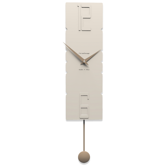Callea design rock legno colore lino orologio a pendolo moderno da parete