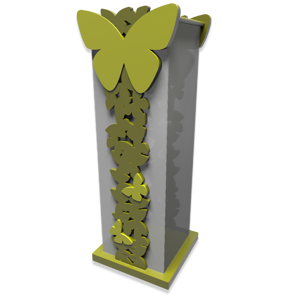 Callea design portaombrelli moderno butterfly legno colore verde oliva