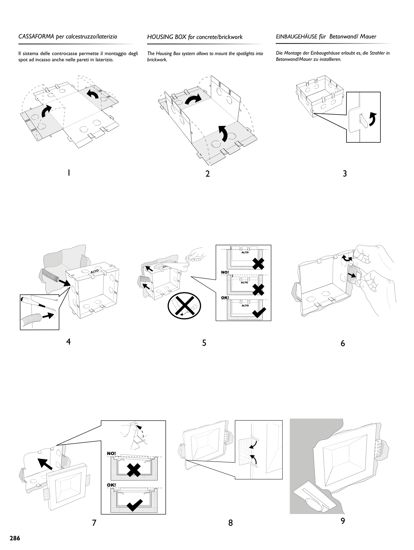 Cassaforma controcassa cod 023437 da parete per muratura