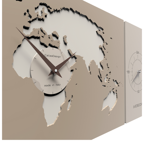 Cosmo grande orologio da parete callea design planisfero legno bianco grigio
