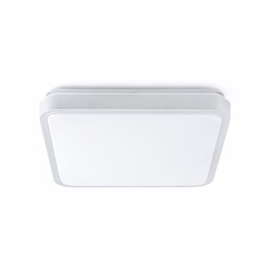 Plafoniera led 20w 3000k quadrata 29cm moderna bordo grigio