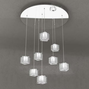 Lampadario moderne a sospensione di cristallo rubik top light