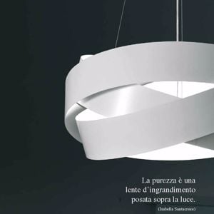 Lampadario led 33w 3000k 100cm bianco moderno pura