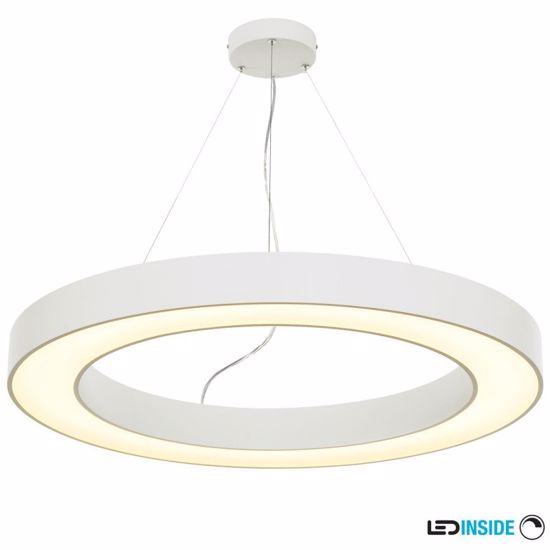 Grande lampadario a led bianco moderno 59w 3000k dimmerabile 90cm