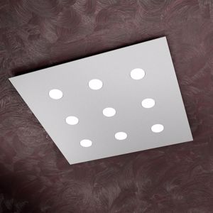 Plafoniera grigio per soggiorno   quadrata top light