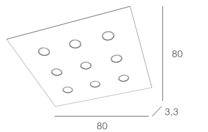 Plafoniera grigio per soggiorno   quadrata top light