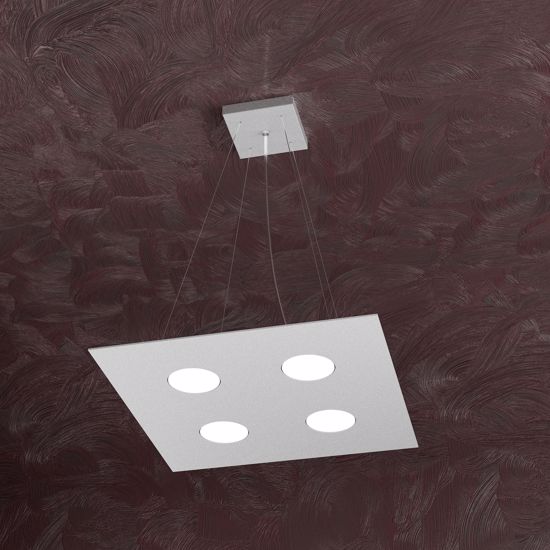 Lampadario per cucina moderna grigio quadrato toplight area