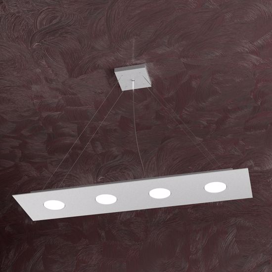 Lampadario led per cucina moderna grigio toplight area