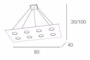 Lampadario design grigio per soggiorno moderno top light area