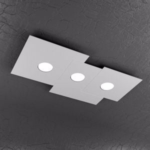 Plafoniera grigio design moderna toplight plate rettangolare