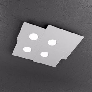 Plafoniera led gx53  quadrata grigio top light plate