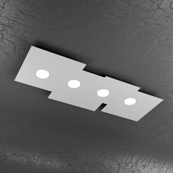 Plafoniera grigio design moderna toplight plate