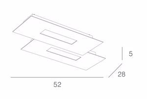 Wally toplight plafoniera led moderna bianca