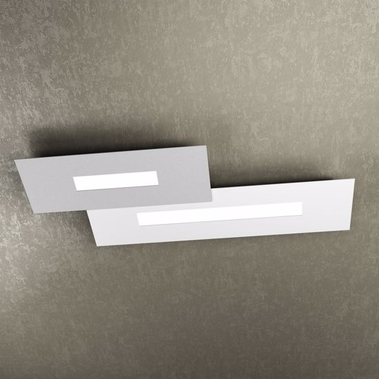 Toplight wally plafoniera bianco grigio design