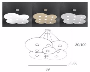 Lampadario moderno sabbia cloud top light