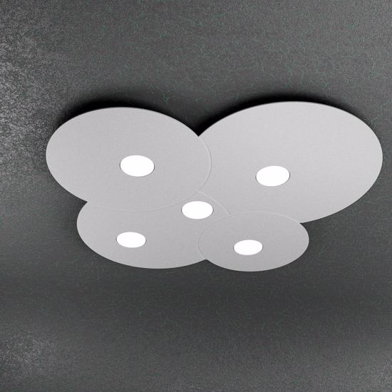 Plafoniera design moderna grigio toplight cloud