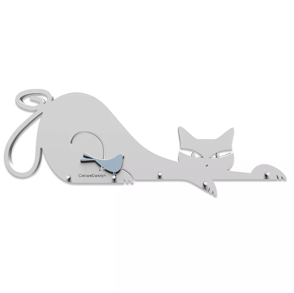 Appendichiavi magnetico da parete gatto bianco - 1DCB