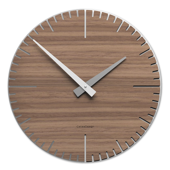 Callea design particolore orologio da muro exacto noce canaletto grigio bianco in legno