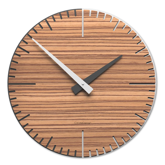 Exacto orologio da muro zingana e grigio in legno taglio laser callea design