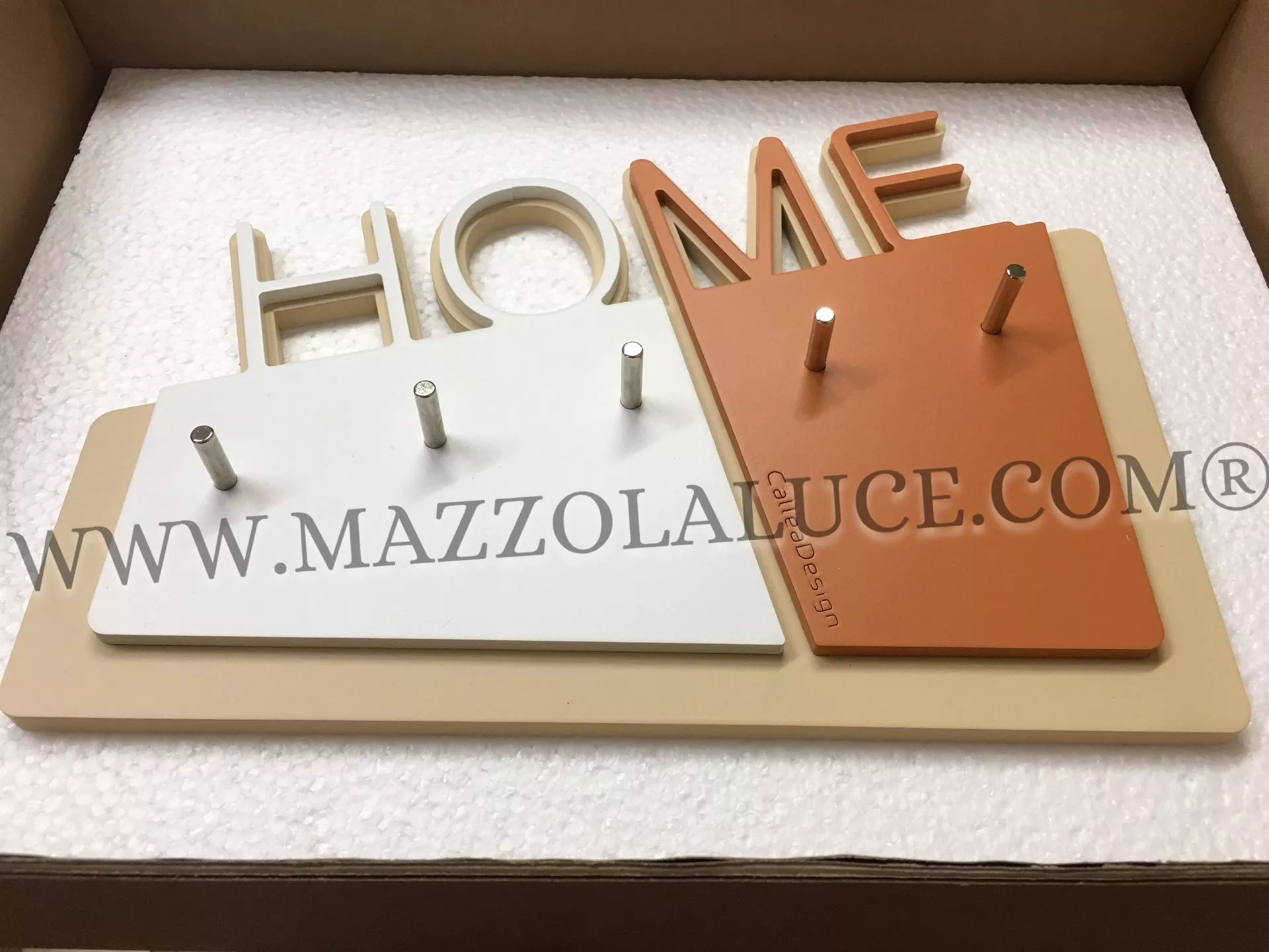 CalleaDesign Home appendichiavi da parete magnetico moderno legno color  fucsia