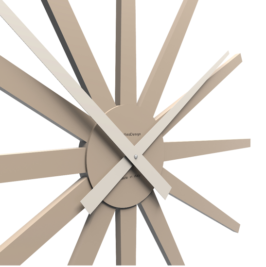 Orologio da muro moderno frizz 81cm callea design in legno caffelatte