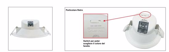 Faretto tricolor da incasso rotondo soffitto 17w 3000k/4000k/6000k