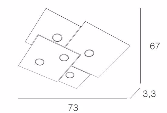 Plafoniera led moderna bianca per soggiorno toplight plate