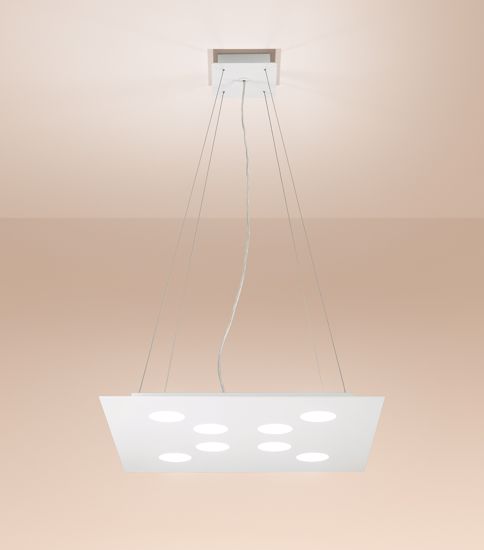 Affralux flet lampadari quadrati moderni per soggiorno bianco luci sopra sotto gx53