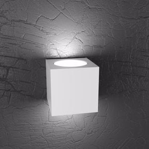 Applique led cubo bianco moderno da parete per interni