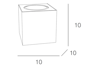 Applique led cubo bianco moderno da parete per interni