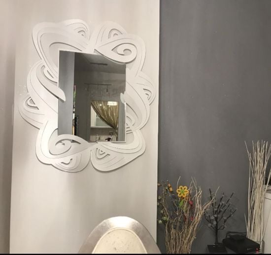 Specchio da parete design bianco moderno