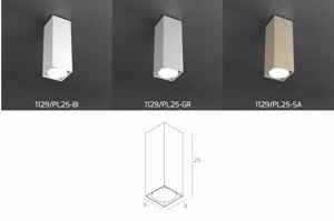 Faretto led da soffitto squadrato gx53 parallelepipedo bianco top light