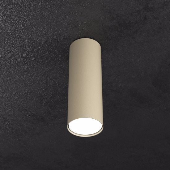Faretto led cilindro da soffitto colore sabbia top light shape