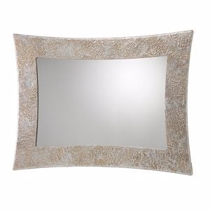 Specchio da parete moderno beige nocciola bianco - 382D