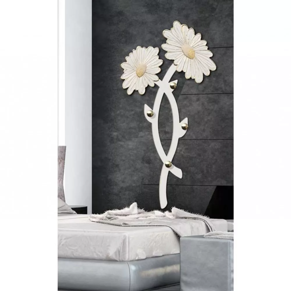Appendiabiti decorativo design floreale da parete verticale per ingresso -  17C0