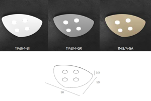 Shape toplight plafoniera per soggiorno  sabbia