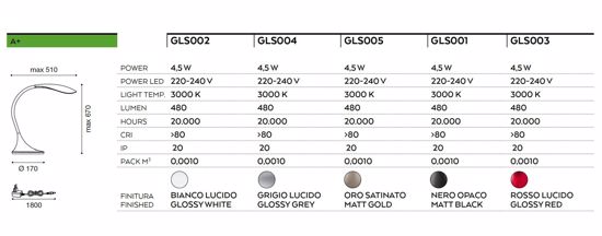 Lampada da scrivania per ufficio oro satinato led 4.5w 3000k