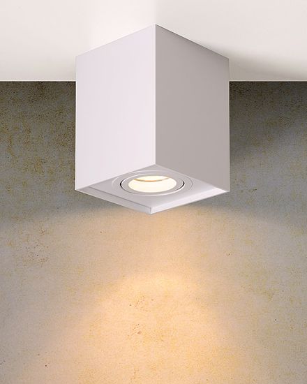 Faretto led cubo da soffitto gu10 bianco luce orientabile