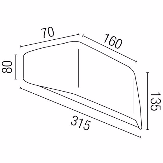 Applique nero per esterno ip44