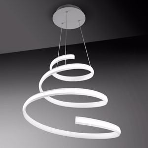 Lampadario moderno led 40w 3000k dimmerabile spiral vivida