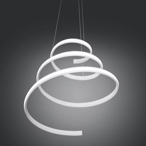 Lampadario moderno led 40w 3000k dimmerabile spiral vivida