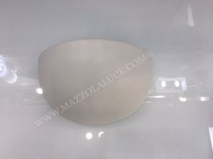 Isyluce applique in gesso bianco pitturabile mezza conca per interni