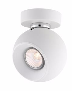 Faretto sfera gu10 led da soffitto bianco orientabile