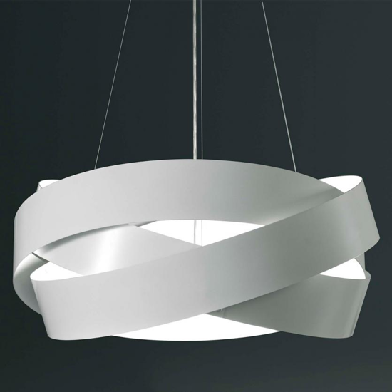 Lampadario design moderno marchetti pura 60cm 3xe27 bianco