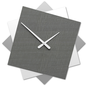 Grande orologio da muro moderno 60cm grigio quarzo callea design foy -  10-217-3