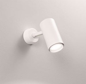 Isyluce lampada da parete cilindro bianco luce orientabile